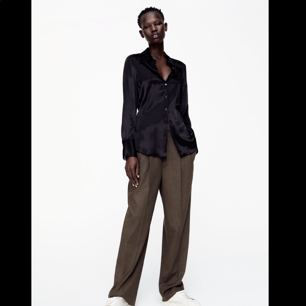 ZARA Cropped Dad Pants